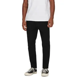 Only & Sons Herren Sweatpant ONSLINUS CROP LIN - Tapered Fit - Silver Lining 22024966 - M