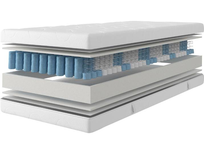 Taschenfederkernmatratze GOODPRODUCT Kirkja 7-Zonen Matratze 90x200 cm, 140x200 cm & weitere Grössen , weiss (weiß), B:80cm H:21cm L:200cm, Obermaterial: 100% Polyester, Matratzen, Taschenfederkernmatratze, Matratzen H2 / H3, ergonomisch, atmungsaktiv