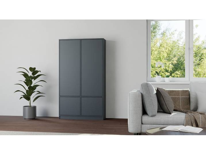 Armoire haute de rangement sur mesure Mélaminé premium Noir