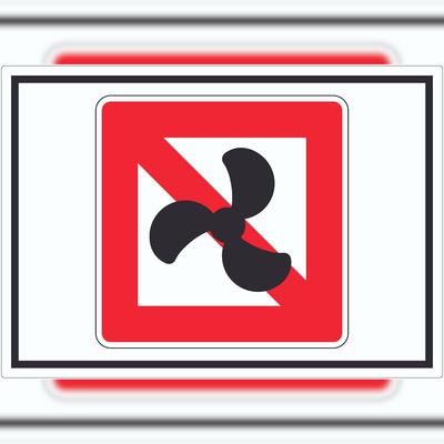 HB-Druck Keine Motorboote Symbol Fahrverbot für Fahrzeuge mit Motor A8 (52x74mm)