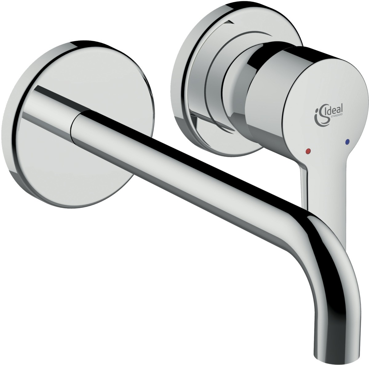 Ideal Standard Wand-Waschtischarmatur Connect Blue, Ausladung 204mm, Chrom A5933AA A5933AA