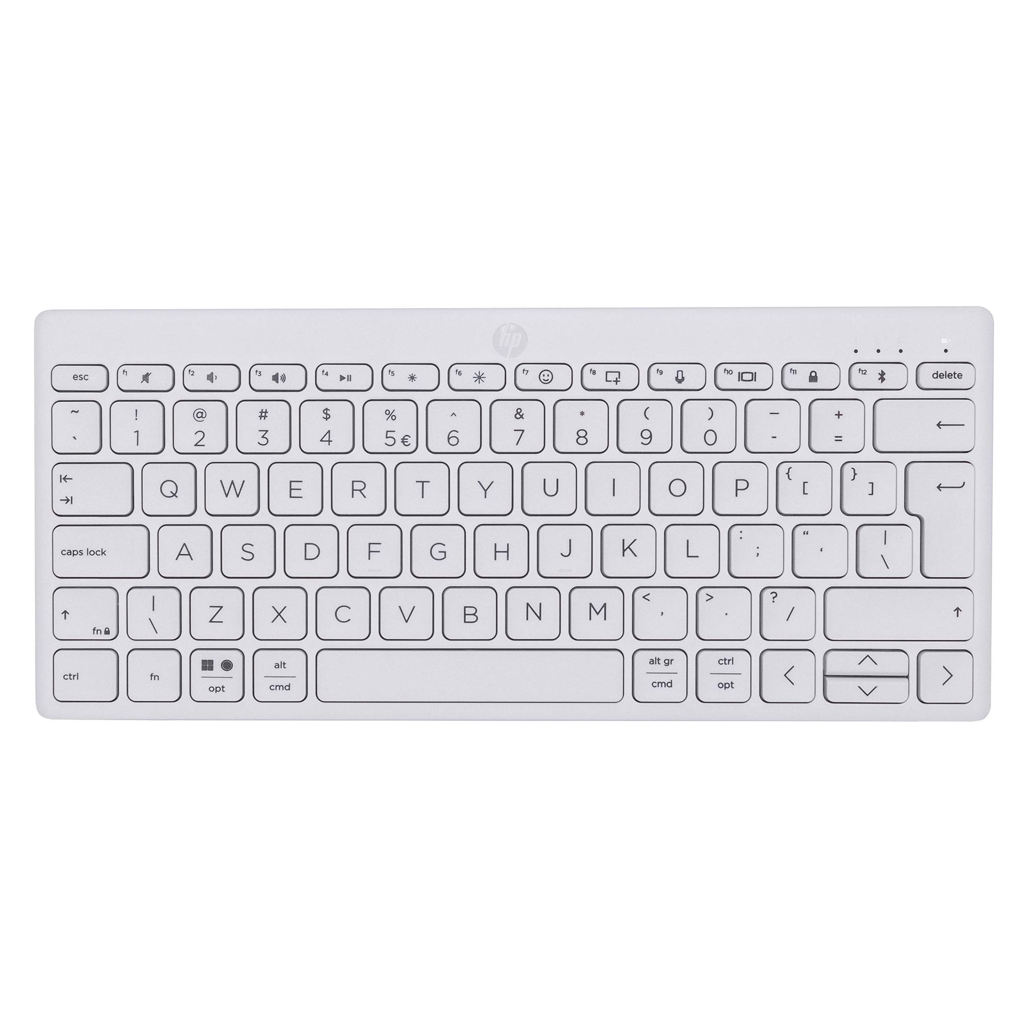 HP 350 Compact Draadloos Toetsenbord Wit Qwerty (US, Kabellos) (692T0AA#ABB)
