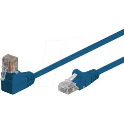 SHVP 08-64091 - Patchkabel, gewinkelt-gerade, blau, 20 m