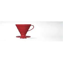Hario Porzellan Kaffeefilter V60 rot, Kaffeebereiter, Rot