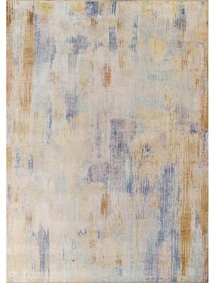 Exquisite Rugs Fine Pure Silk hand-knotted Silk Beige/Gray Area Rug - 8' x 10'