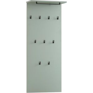Schildmeyer Wandgarderobe Janne, 153015, Holz, 50 x 110,6cm, mit Kleiderstange & 9 Haken, pistazie