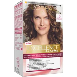 2x L'Oréal Paris, Haarfarbe, Excellence Cream (6 Dunkelblond)