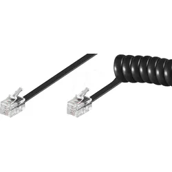 HSK 4-4S 4M - Telefon Hörerkabel, 4 m, schwarz