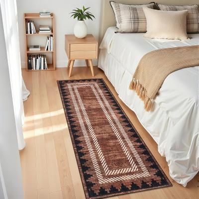 Garvee Graphic Modern Border Geometric Area Rug