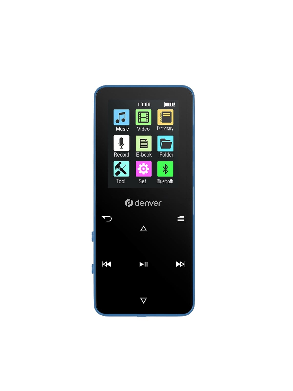 DENVER MP-1830BU BLUE - MP4 media player with built-in bluetooth and rechargeable battery - 4 GB