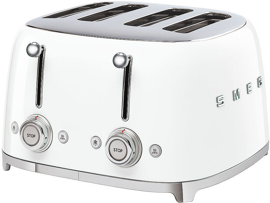 Smeg TSF03 50s Style Retro Four Slice Toaster White 4 - Slice