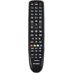 Meliconi Gumbody Personal 6 plus IR-Fernbedienungstasten für Fernseher (Gerätespezifische Fernbedienung, Infrarot), Fernbedienung, Schwarz