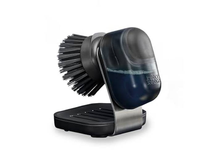 Joseph Joseph SinkTech Brosse Palm à Distributeur de Savon avec Support en Acier Inoxydable