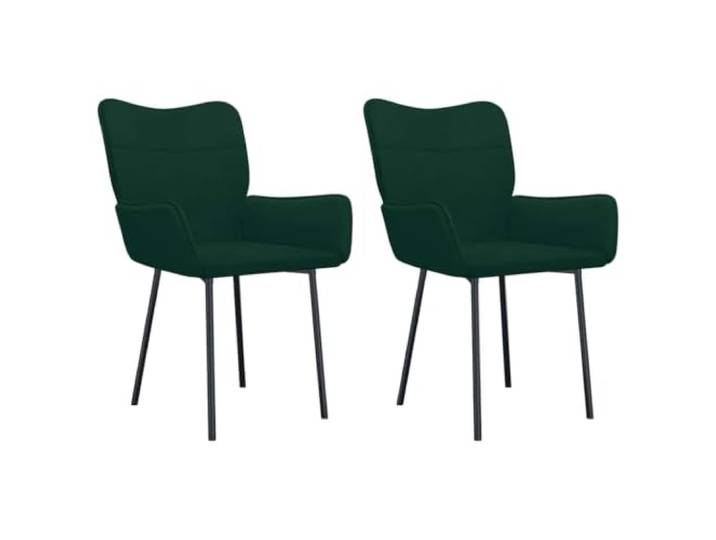 LMTYOENFG Esszimmerstühle 2er Set Dunkelgrün Polsterstuhl Samt Metall Ergonomische Küchenstühle mit weichem Samtbezug und bequemen Armlehnen für Wohnzimmer, Essbereich und Schminktisch.