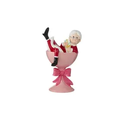 HOME STORY Deko Figur   ¦ rosa/pink ¦ Polyresin (Kunstharz) ¦ Maße (cm): B: 11 H: 18