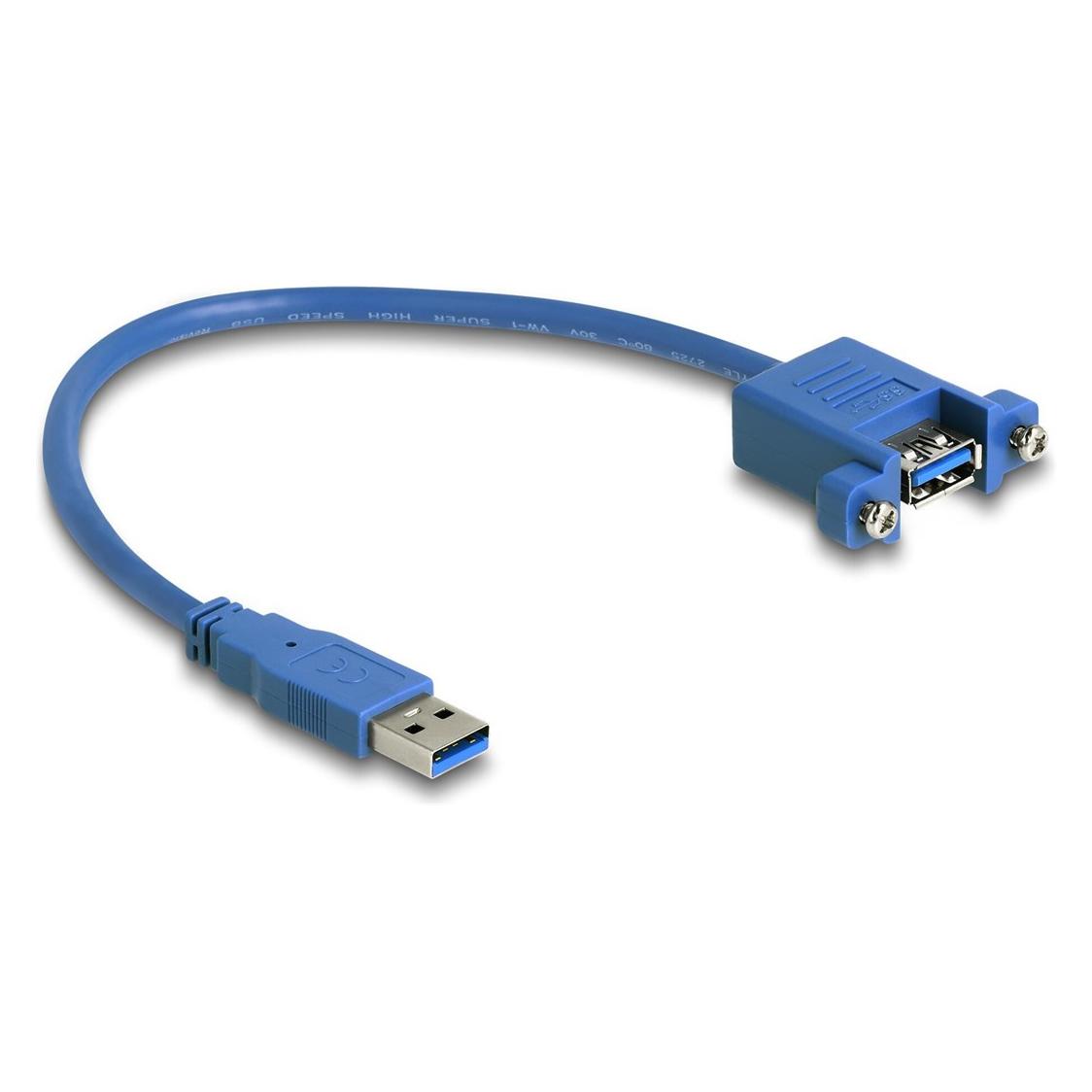 Delock USB 3.0-Einbaukabel USB A - USB A 0.25 m (0.25 m, USB 3.2 Gen 1) (86994)