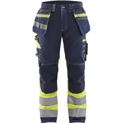 Warnschutz Stretch Handwerkerhose "1794" - C144 - marine/gelb