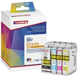 Edding Tintenpatronen-Set ersetzt Epson »34XL« schwarz, cyan, magenta, gelb schwarz