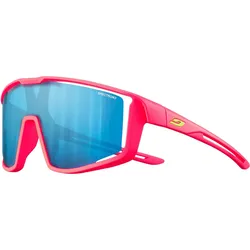 Julbo, Unisex, Sportbrille, Fury S (Neon-Pink Gelb Matt, Rose Fluo, Blau, RAUCHGRAUS, Yellow-Blue Flash), Blau, Pink