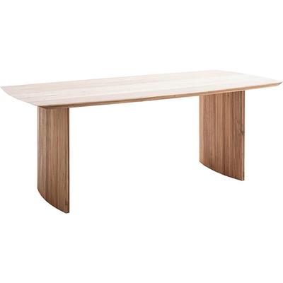 Esstisch MCA LIVING "Brisco Esstisch", beige (naturfarben, naturfarben, naturfarben), B:180cm H:77cm T:100cm, Akazie massiv natur lackiert, Tische, Esstisch