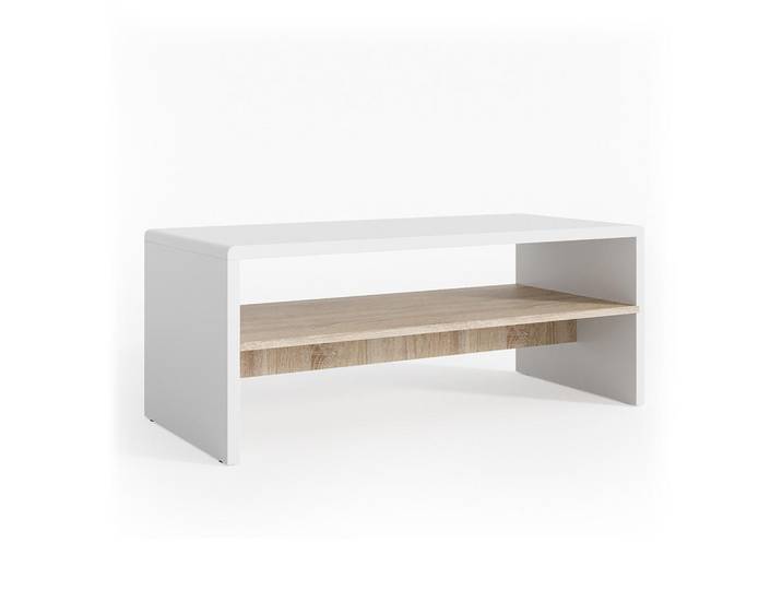 Vicco Couchtisch Weiß/Sonoma 99.6 x 39.8 cm, Weiß, Sonoma Eiche, Holzwerkstoff, 2 Fächer, Rechteckig,Rechteckig, 99.6x40.1x39.8 cm, Wohnzimmer, Wohnzimmertische, Couchtische