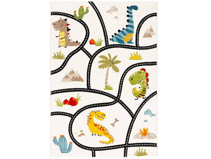 KINDER TEPPICH MAUI KIDS DINO STRASSENTEPPICH