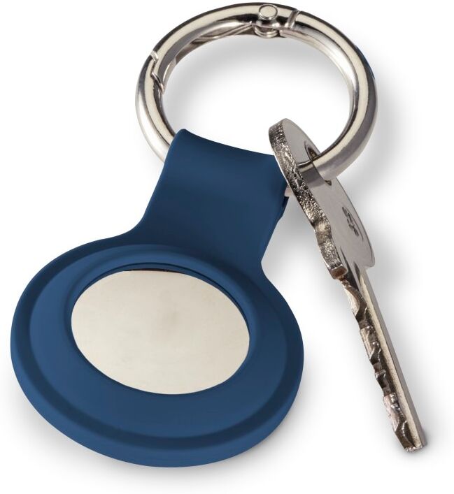 Hama Schlüsselanhänger "Schlüsselanhänger für Apple AirTag, Schutzhülle, Ortung, Silikon", blau (dunkelblau), Schlüsselanhänger, Schlüsselanhänger
