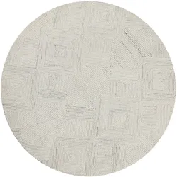 WECONhome Kurzflorteppich Hamptons THIRTYTHREE elfenbein 180 cm rund
