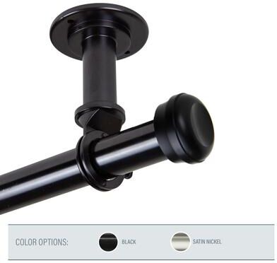 InStyleDesign Edison 1 inch Diameter Ceiling Curtain Rod/ Room Divider