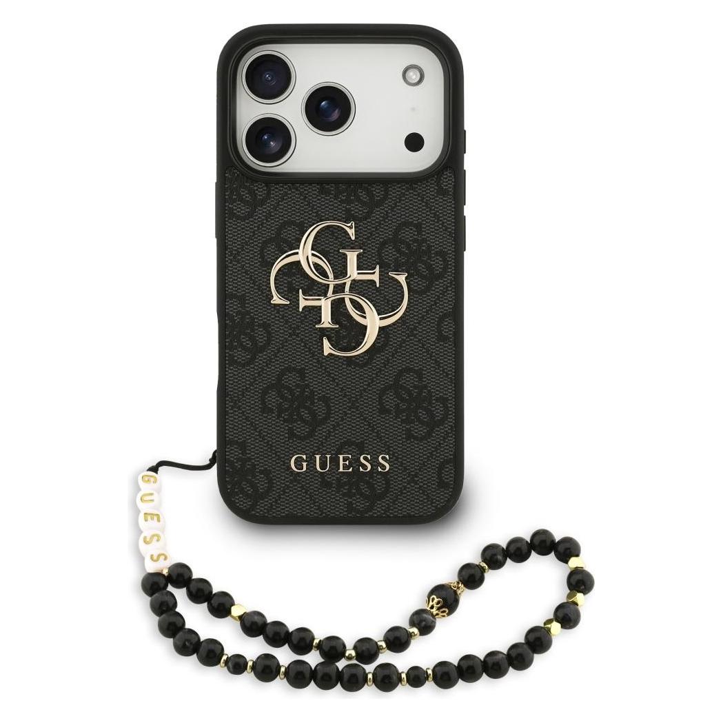 Guess - Hardcase 4G Classic Logo with Strap (GUHCP17LP4GMGSK) - iPhone 17 Pro - Black (Apple iPhone 17 Pro) (GUHCP17LP4GMGSK)