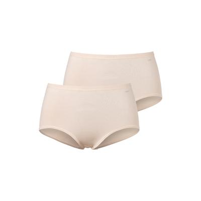 Taillenslip MEY "TRINITI", Damen, Gr. 38/40, Feinripp, beige (puder), Feinripp, Obermaterial: 97% Baumwolle, 3% Elasthan, unifarben, Unterhosen Taillenslip, mit elastischem Bündchen und weichen Beinausschnitten