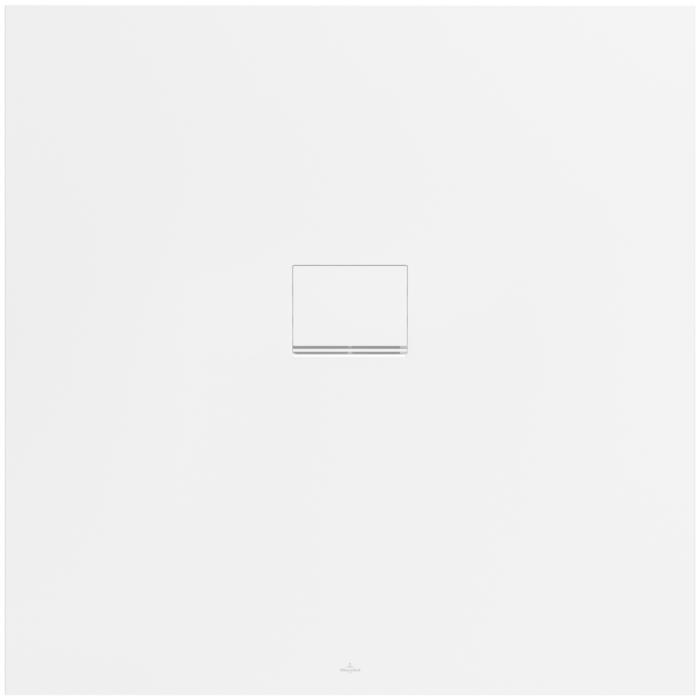 Villeroy und Boch Squaro Infinity Duschwanne UDQ1212SQI1MVRW 120 x 120 x 4 cm, Stone White, Aufmaß für flächenbündige Installation