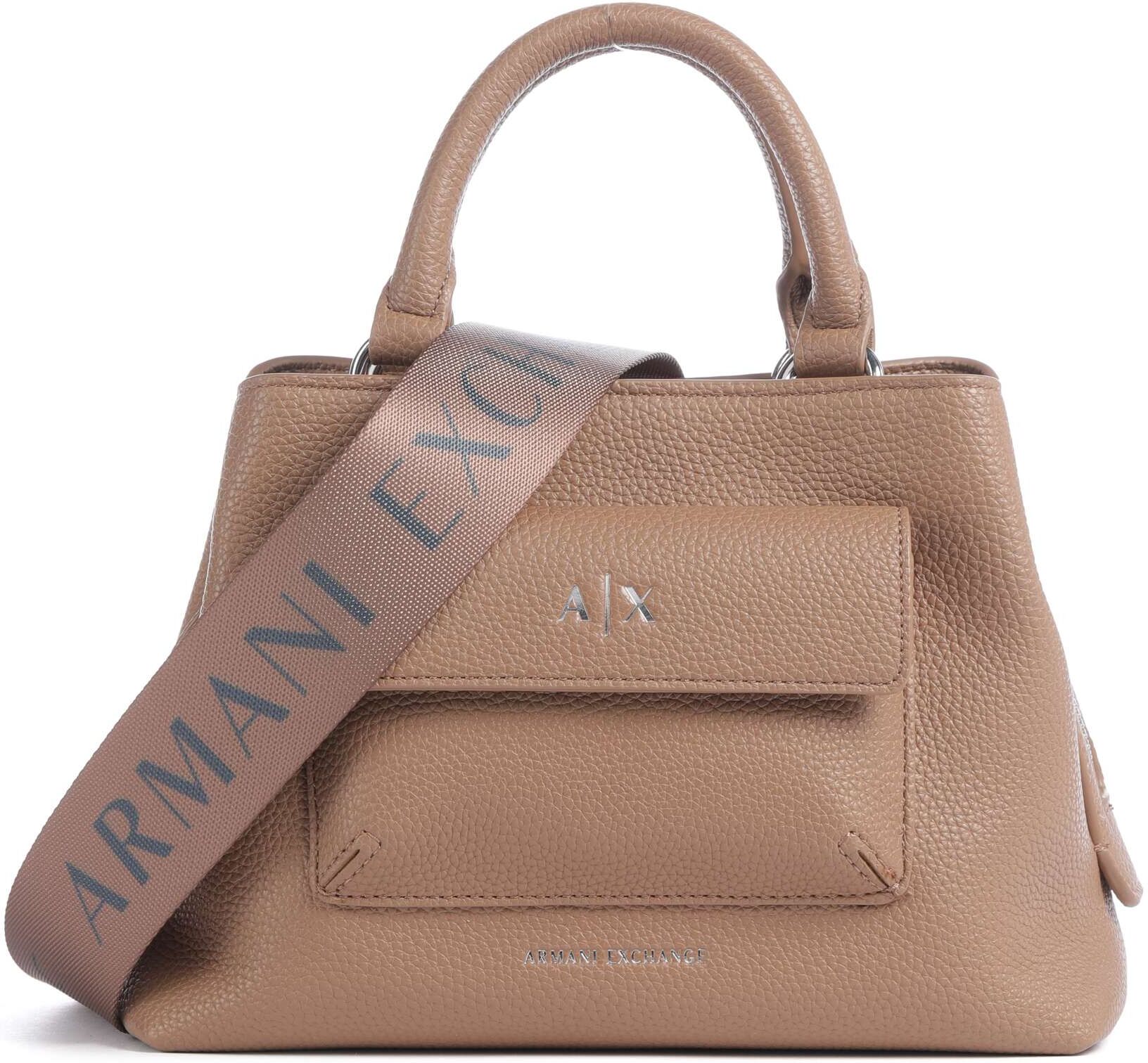 Armani Exchange Nicole S Handtasche aus Leder, braun