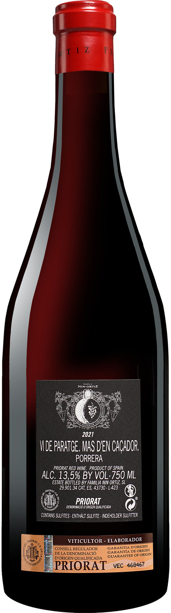 Nin Ortiz »Nit de Nin Mas d'en Caçador« 2021 13.5% Vol. Rotwein Trocken aus Spanien