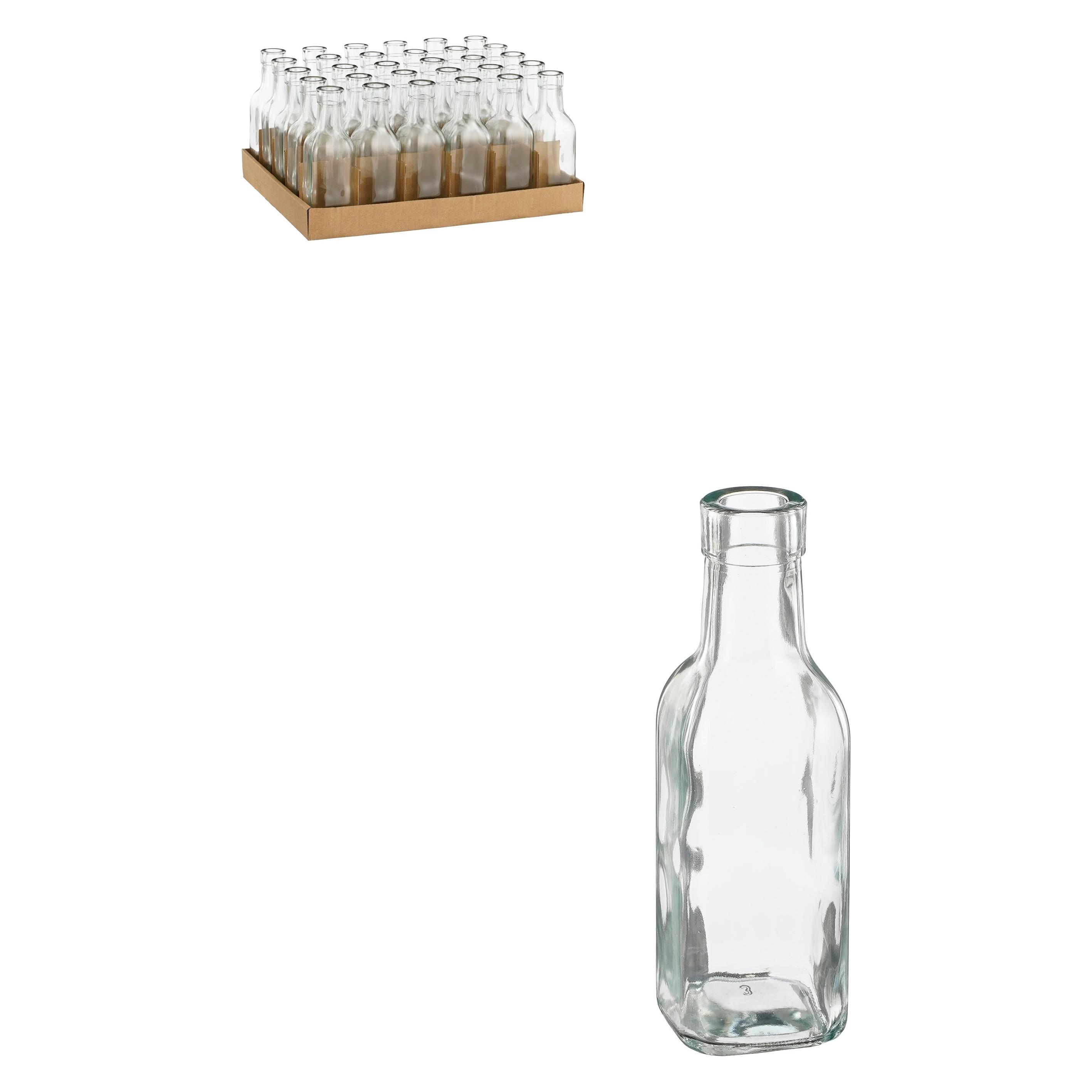 Mica Decorations Glasflasche Skipp transparent 16x5cm (170 ml) (1051898)