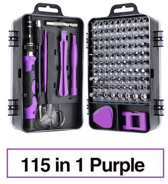 Rare Purchases Magnetic Precision Screwdriver Set For Phone Repair, Mini Screwdriver For Glasses IPhone Watch, Kit With Magnetic Bits purple