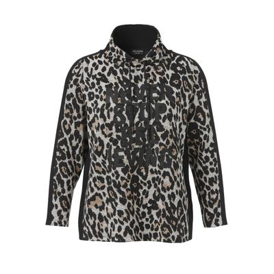 Trainingspullover VIA APPIA DUE "VIA APPIA DUE Sweatshirt", Damen, Gr. 48, schwarz (schwarz multicolor), Casual, regular fit, Pullover, Große Größen