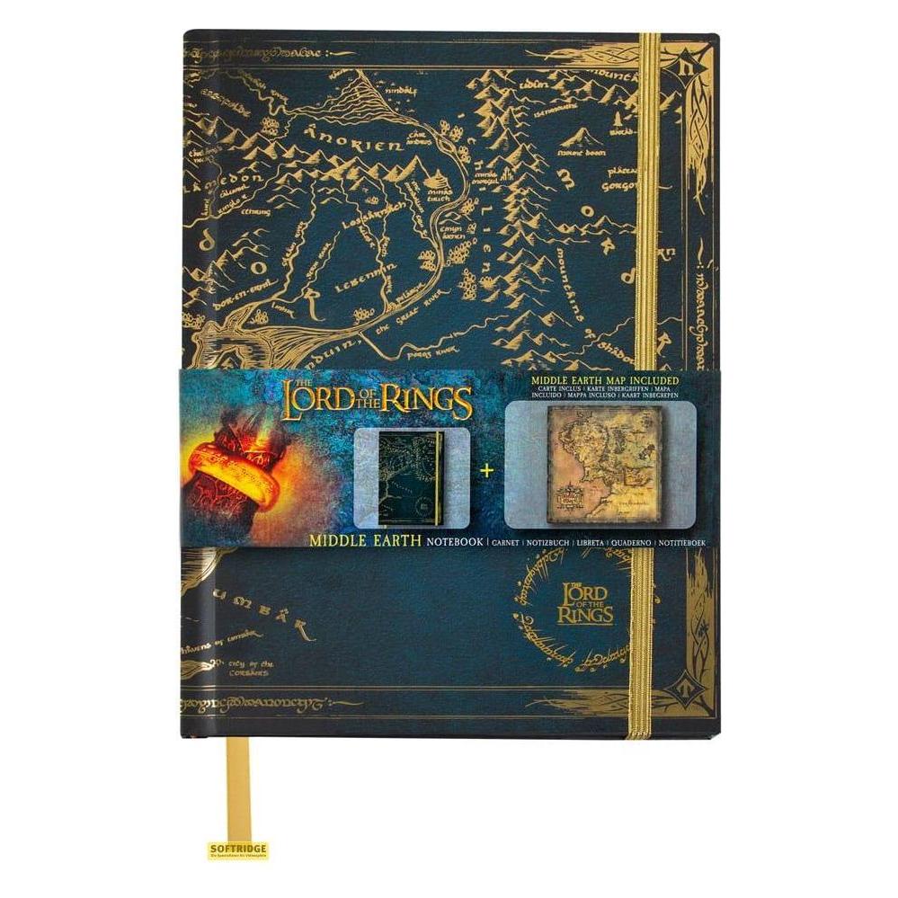 Cinereplicas Herr der Ringe Notizbuch Map of Middle Earth (Liniert, Harter Einband) (MAP5121)