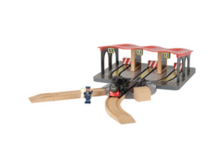 LUPILU® Extension de train en bois (dépôt pour locomotives)