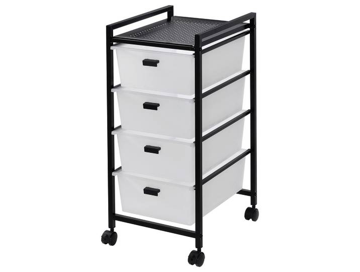Rollcontainer Jolin Weiß/Schwarz