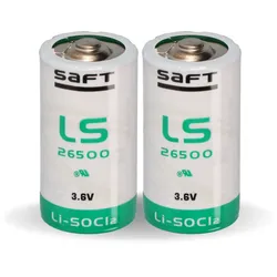 2x SAFT Lithium Batterie Baby C LS 26500 PLUS 3,6V 8,5Ah Lithium-Thionylchlorid