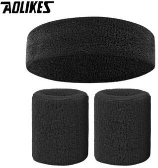 Inspire Essentials AOLIKES Sports Headband And Wristbands Moisture Wicking Sweatband Set For Running Gym Basketball And Fitness 1