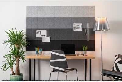 Felt Right Greys Ombre   Sound Dampening Pinnable Tiles