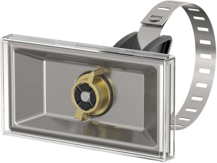 Flamco Universalhalter F55002 Edelstahl und Kunststoff, für Schilder 100x50mm