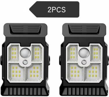 Youfap Market Human Body Sensing Outdoor Clip On Lawn Lamp, Solar Powered Courtyard Lighting For Garden, Multifunctional Household 2pcs