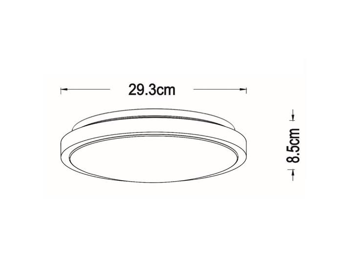 Lucide LED Deckenleuchte Dasher, schwarz, für Badezimmer, Kunststoff