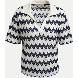 BOXY CROPPED T-SHIRT CROCHET JERSEY Mehrfarbig M
