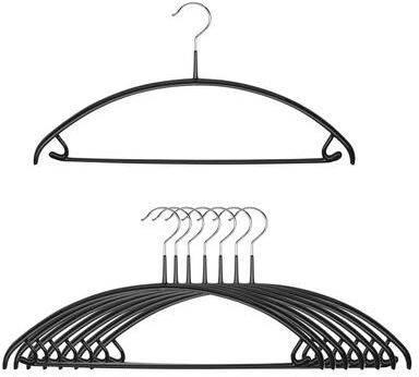 MAWA-8pc set European Clothing Steel Hangers, Euro 42-U Series