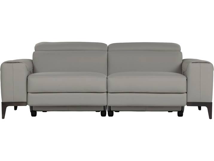 3-Sitzer CALIA ITALIA Benja, Designsofa mit erstklassigen Komfortfunktionen zum Wohlfühlen , blau (ice), B:216cm T:106cm, Sofas, 3-Sitzer, in Leder, mit elektrischer Relaxfunktion