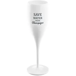 Koziol Sektglas Cheers - Save Water Kunststoff Weiß